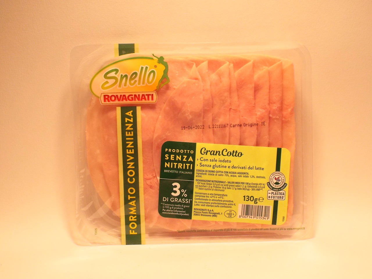 Snello Rovagnati Prosciutto Cotto Daniele Sciarotta